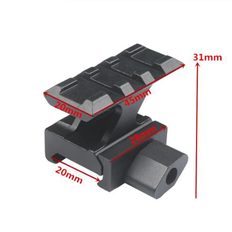 

Quick Release Airsoft Rifle Scope Riser 21mm Rail Scope Mount Adapter Weaver Picatinny Rail Scope Mount Gun Accessories