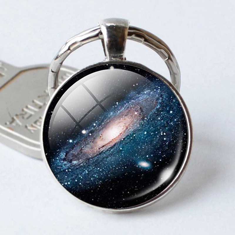 Брелок для ключей с изображением звездного неба Очаровательная цепочка