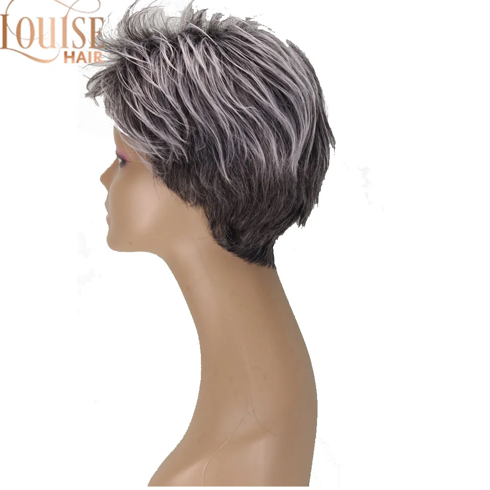 Темно коричневая основа для волос Louise Hair теплые серые акценты темные корни