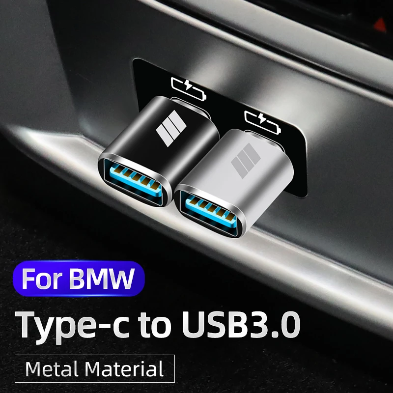 

Type C to USB 3.0 For BMW X1X5 X7 2 3 5 Series Car Charging Female Vehicles Adapter Interior Accessories Auto Converter
