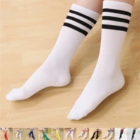 spring summer sport cute knee socks woman kawaii high socks with print striped harajuku sexy girls wholesale womens long socks