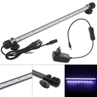 Аквариумный светильник аквариума светодиодный светильник Подводный рыбы энергосберегающие лампы Аквариумы Декор Светильник ing погружной полосы света светильник 18-62 см