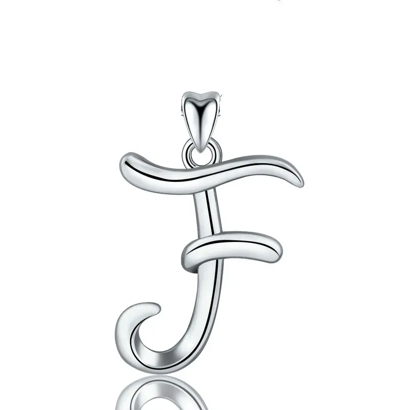 only pendant F EUDORA уникальное 925 пробы Серебряное ожерелье с подвеской в виде буквы A& B для женщин и мужчин модное персонализированное ювелирное изделие подарок для девочки CYD109 - Окраска металла: only pendant F