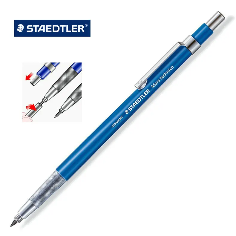 

1Pc Staedtler 780c Mars Technico Automatic Mechanical Drawing Pencil 2.0mm Blue Body Color Painting Sketch and Writing Non-slip