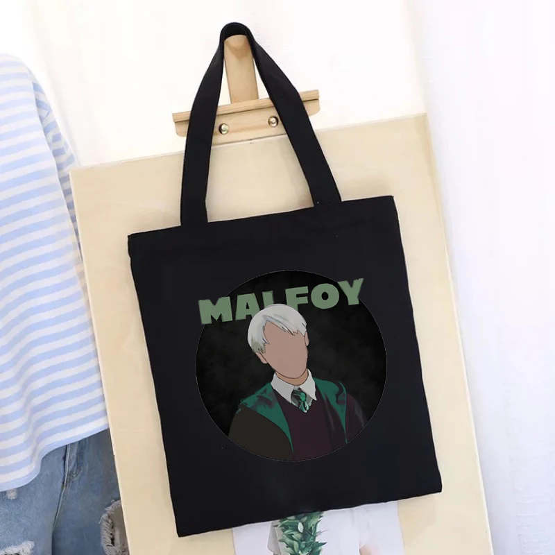 

Potters Draco Malfoy Harries Cute Shopper Shopping Bags Foldable Handbag Large Capacity Tote Bag Handbags Harajuku Shoulder Bags