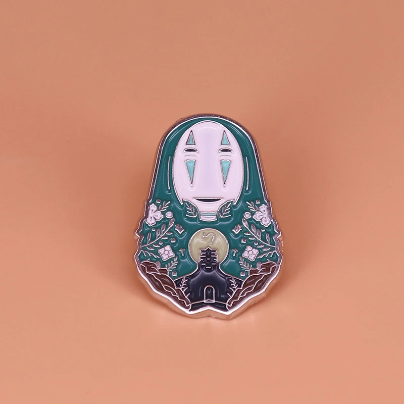 Весенняя эмалированная булавка без лица бижутерия из аниме фильма ghiали|Броши| |