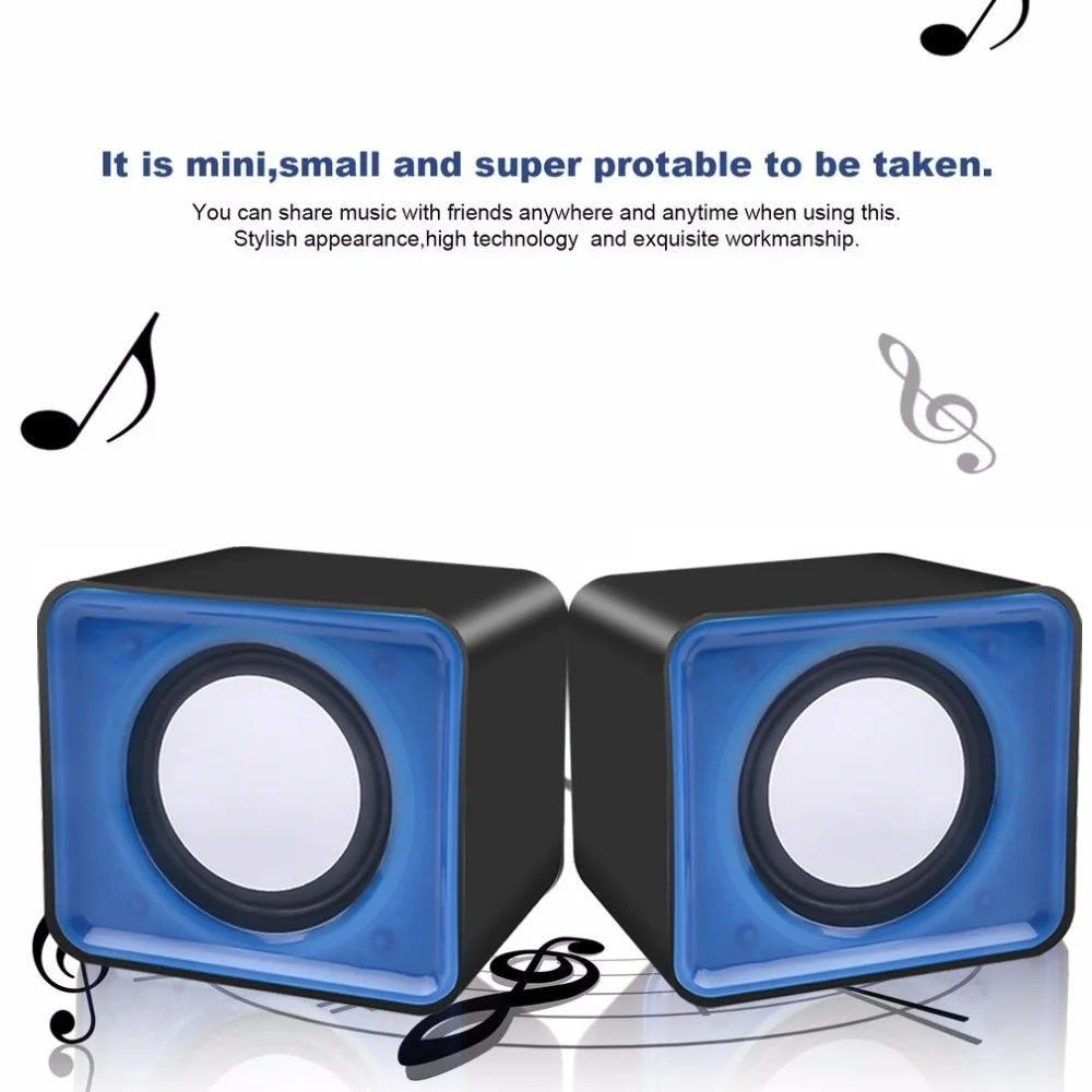 

Universal USB 2.0 Music Speaker 3.5mm Pulg Mini Music Stereo Speakers For Multimedia Desktop Computer Notebook