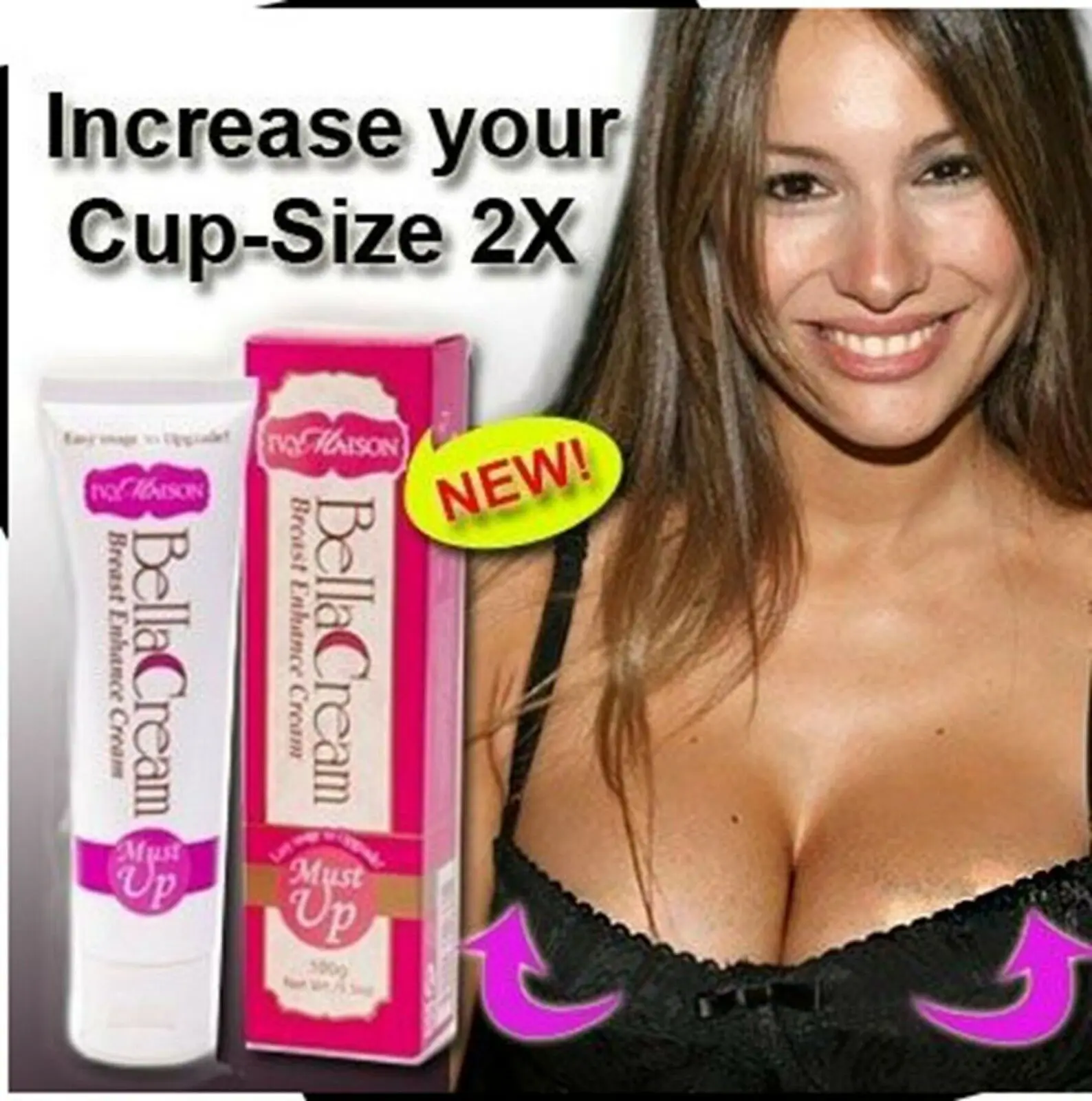 

3 Boxes 3Cup Size Must Up Breast & Butt Enlargment Cream Pueraria Mirifica