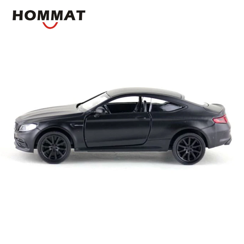 HOMMAT 1:36 матовый черный C63 S AMG Coupe литый под давлением игрушечный автомобиль модель