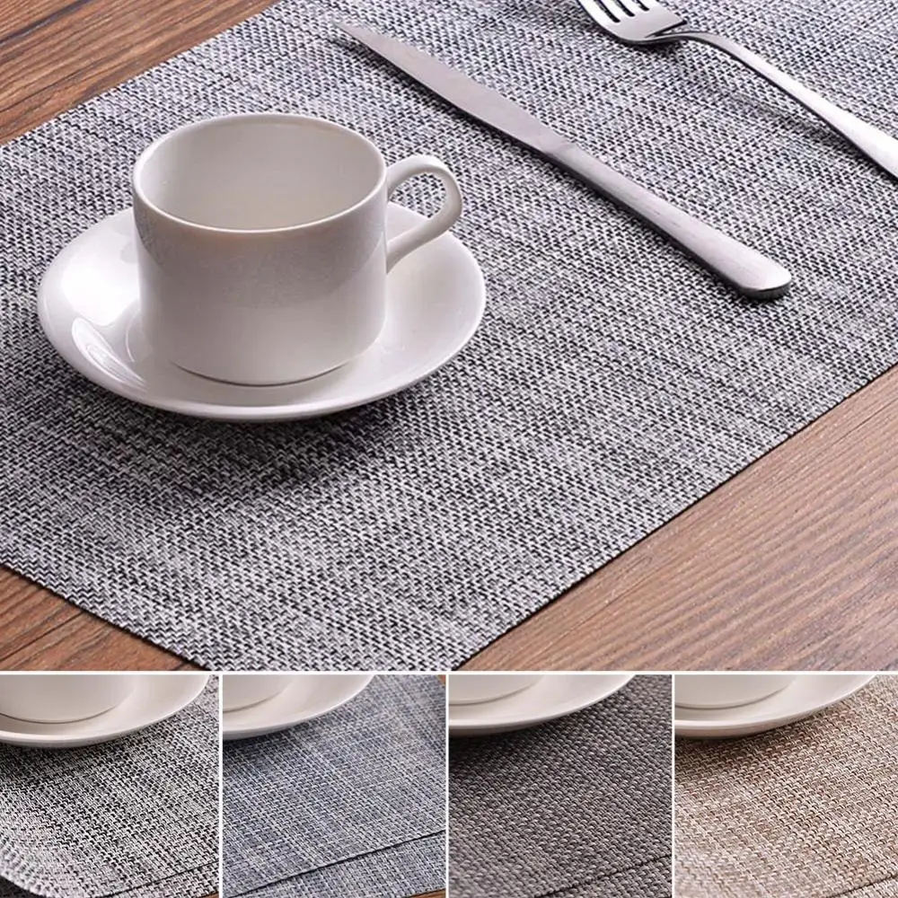 

50% Hot Sale PVC Kitchen Dinning Placemat Waterproof Non-slip Table Mat Coasters Home Decor