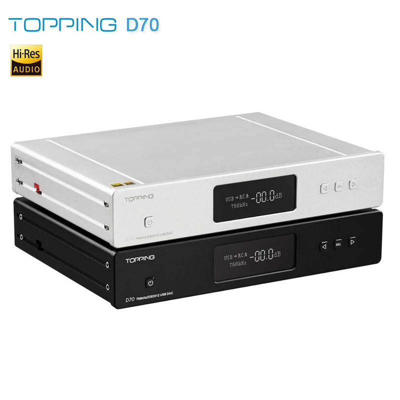 Топпинг D70 2* AK4497 ЦАП DSD512 32 бит/768 кГц USB ЦАП XMOS Настольный декодер Поддержка USB/оптический/коаксиальный/ISS/AES вход