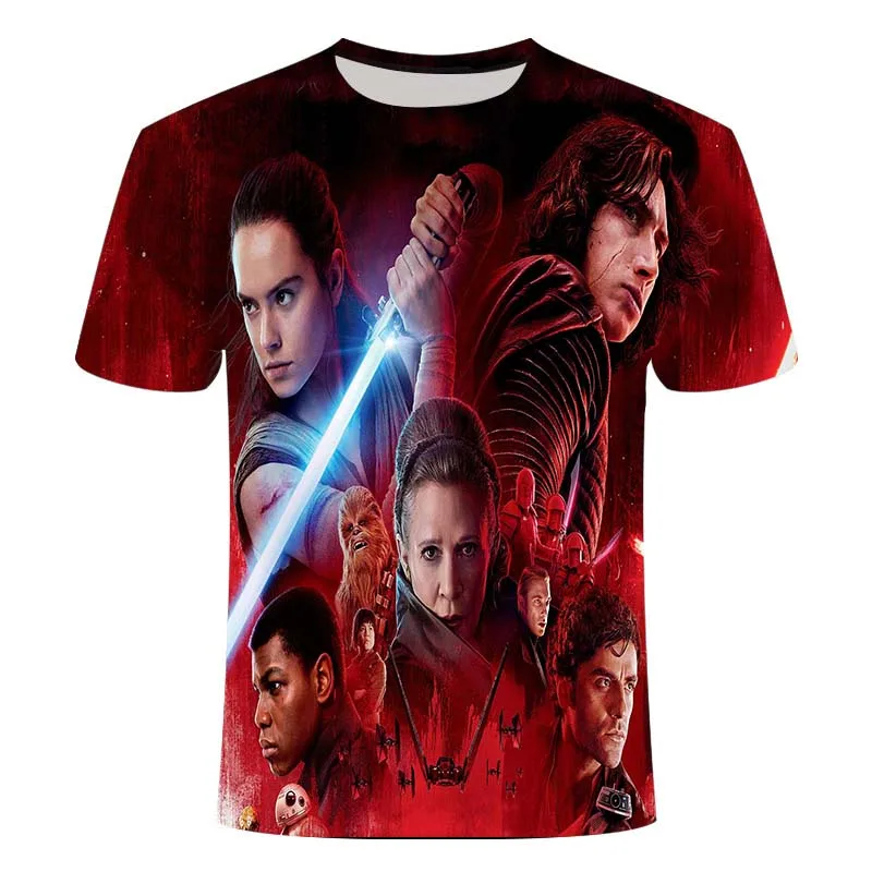 

New men's starry sky warrior 3d printing men's and women's fashion casual Harajuku round neck short-sleeved T-shirt top summer