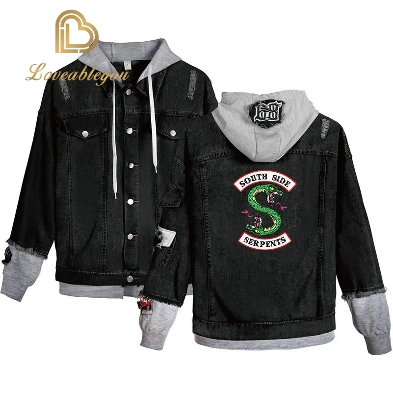 Ривердейл джинсовая куртка южная сторона змеи уличная топы весеннее джинсовое