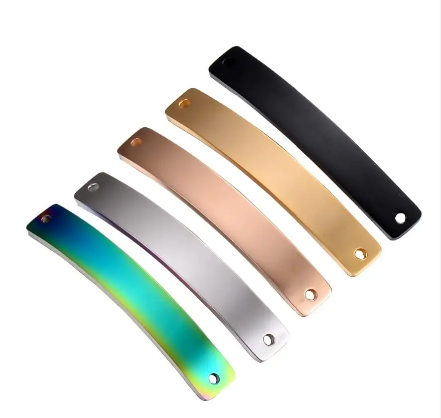 Прямая поставка 20 шт пустые ярлыки с именем из нержавеющей стали ID браслет