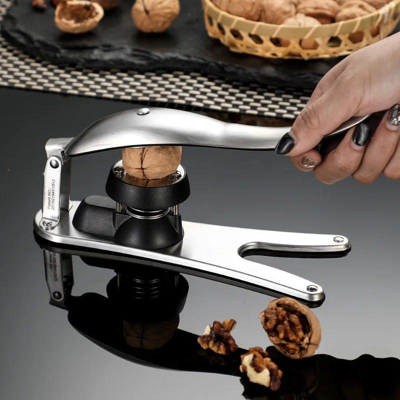 stainless steel 2 in 1 quick chestnut clip walnut pliers metal nutcracker sheller nut opener kitchen tools cutter gadgets free global shipping