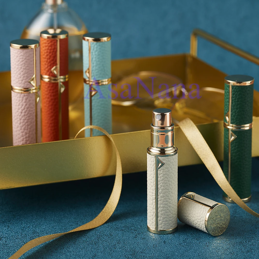 5ml Refillable Mini Perfume Spray Bottle Aluminum Atomizer Portable Travel Cosmetic Container Real Leather | Красота и здоровье