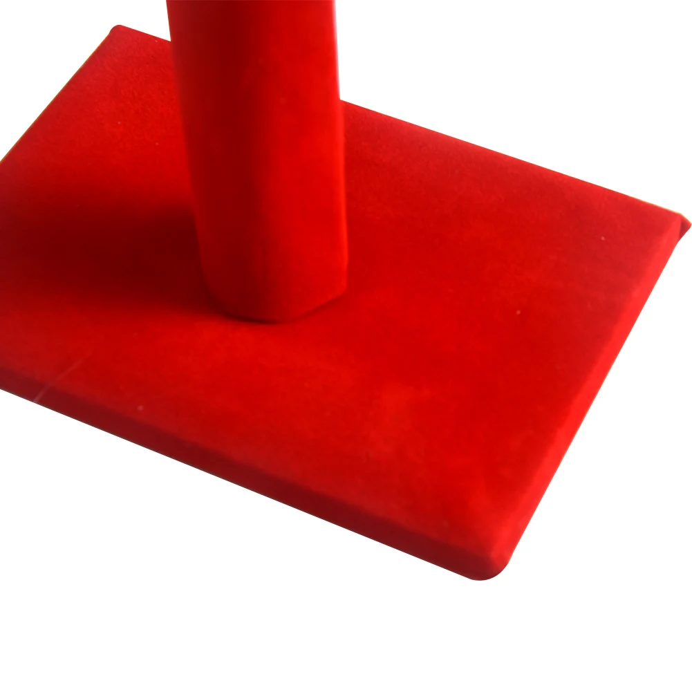 

23cm/9.1in Black Velvet Bracelet Chain Watch T-Bar Rack Jewelry Hard Display Stand Holder Jewelry Organizer Hard Display Stand