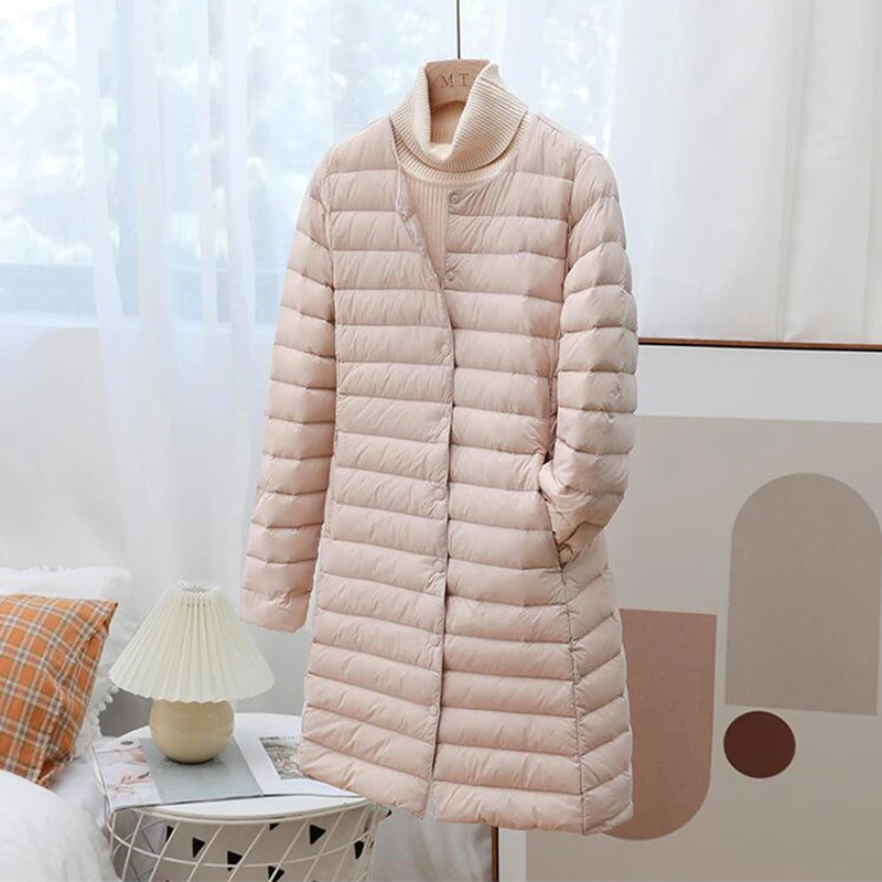 Fitaylor зимний ультра-светильник белый пуховик на утином пуху размера плюс 3XL