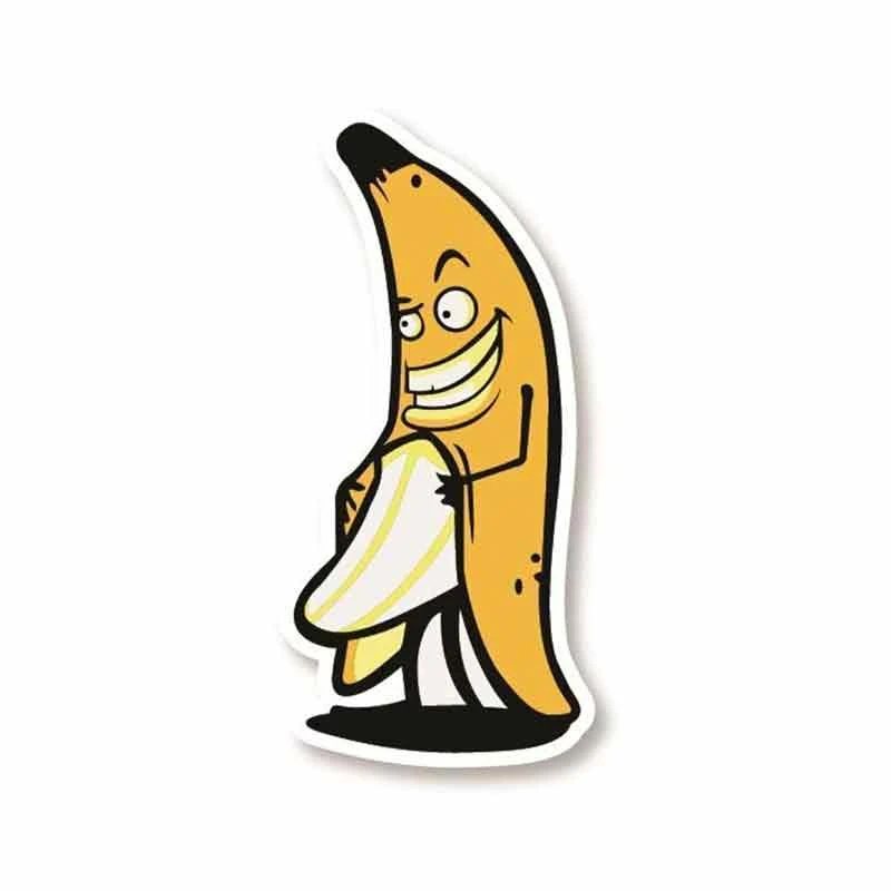 

SZWL Cartoon Naughty Banana Funny Car Stickers Waterproof Sunscreen Anime Decals Vinyl for JDM Helmet Motorcycle Decal,13cm*6cm