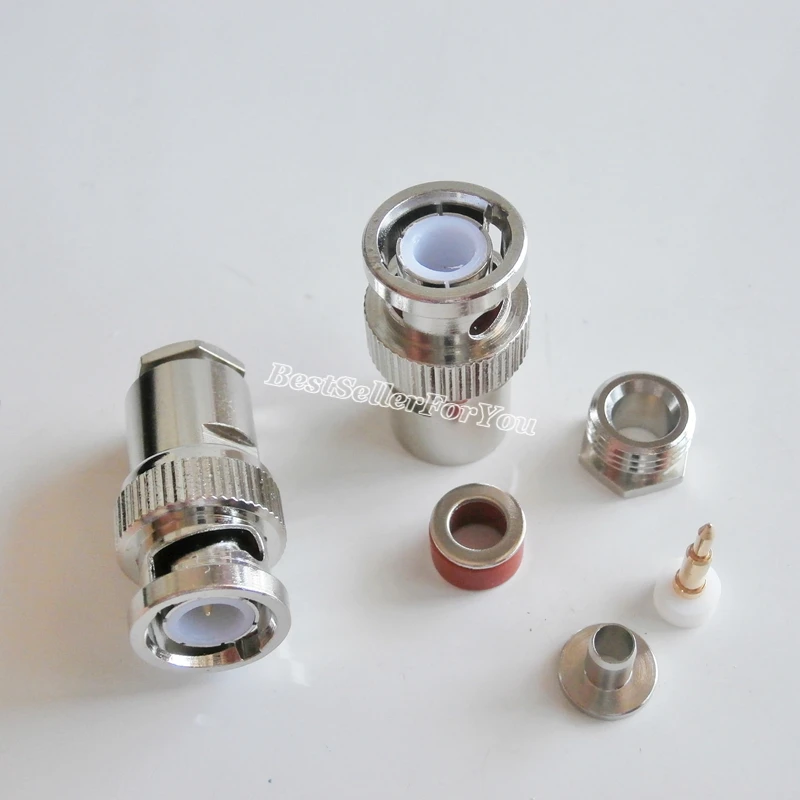 10 шт./компл. RF разъем BNC Q9 Штекерный зажим RG58 RG142 LMR195 RG400 прямой кабель CCTV |