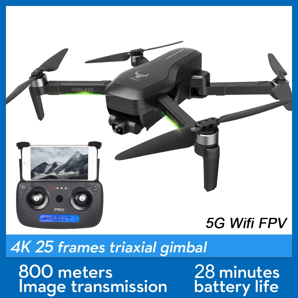 Квадрокоптер ZLL Beast SG906 PRO 2 GPS бесщеточный Дрон с осями стабилизацией Wi-Fi FPV камерой