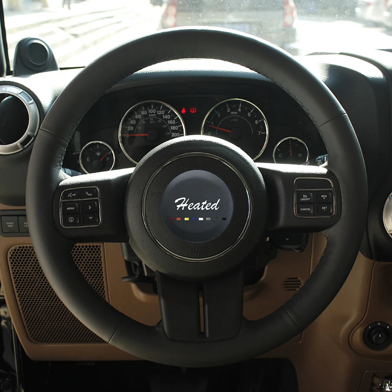 Чехол для руля Jeep Grand Cherokee 2011 2013 чехол из натуральной кожи сделай сам Cherokee|wheel cover