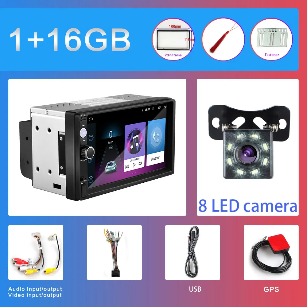 1G-16G-SXT 2G+ 32G 2DIN Android автомобильный DVD мультимедийный плеер 2 DIN HD автомобильное радио с GPS навигацией WiFi USB FM BT 2din " Универсальный Автомобильный MP5 плеер - Цвет: 1G-16G-SXT