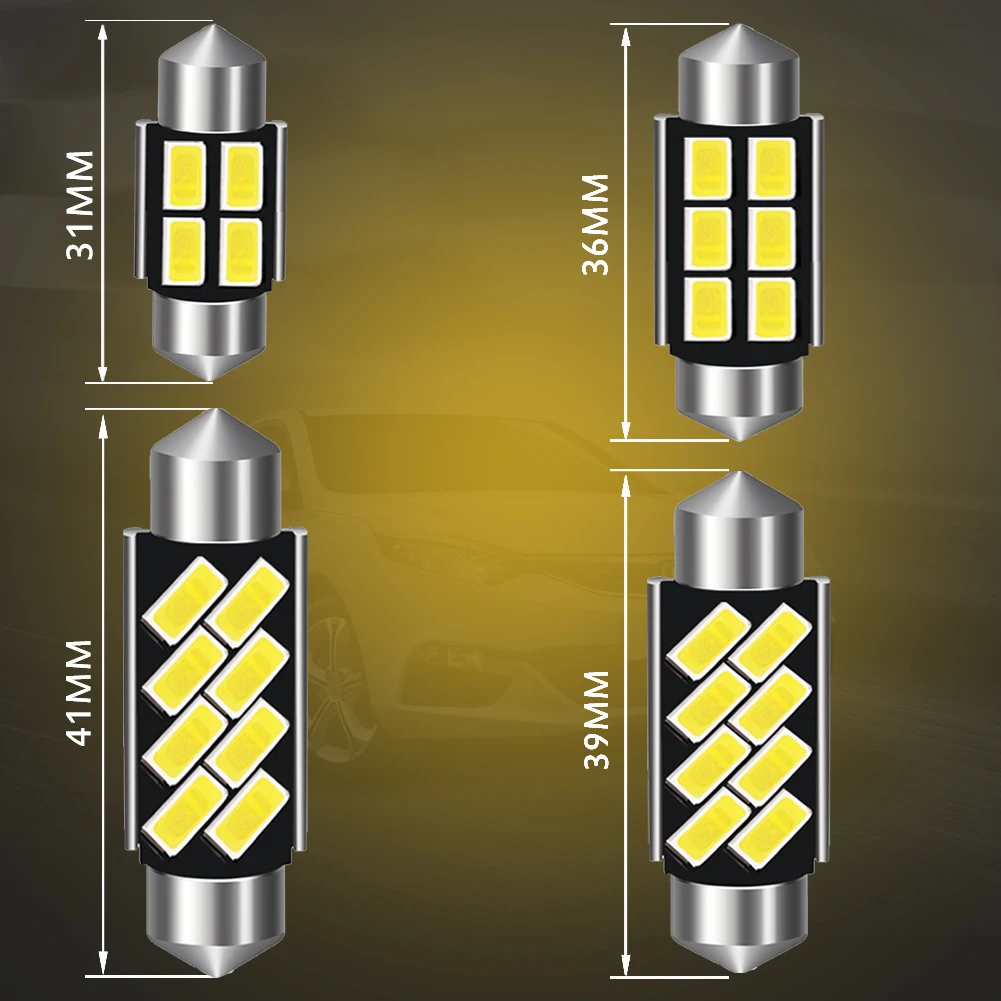4x C5W C10W светодиодсветодиодный лампы Canbus 5630SMD Festoon 41 мм 31 36 39 купольсветильник ПА