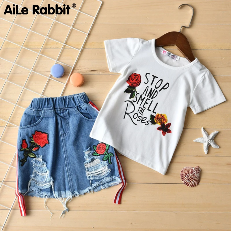 Шифоновый комплект одежды для девочек Летний жилет Детский из двух предметов без