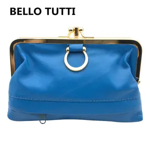 Кошелек BELLO TUTTI из натуральной кожи для женщин, металлический кошелек для монет, отделение для карт из овечьей кожи, кошелек для девочек