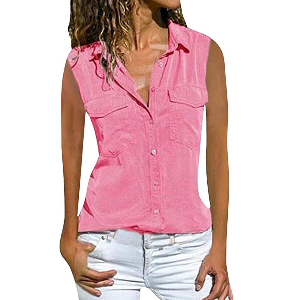 Женская шифоновая блузка на пуговицах однотонная свободная винтажная с