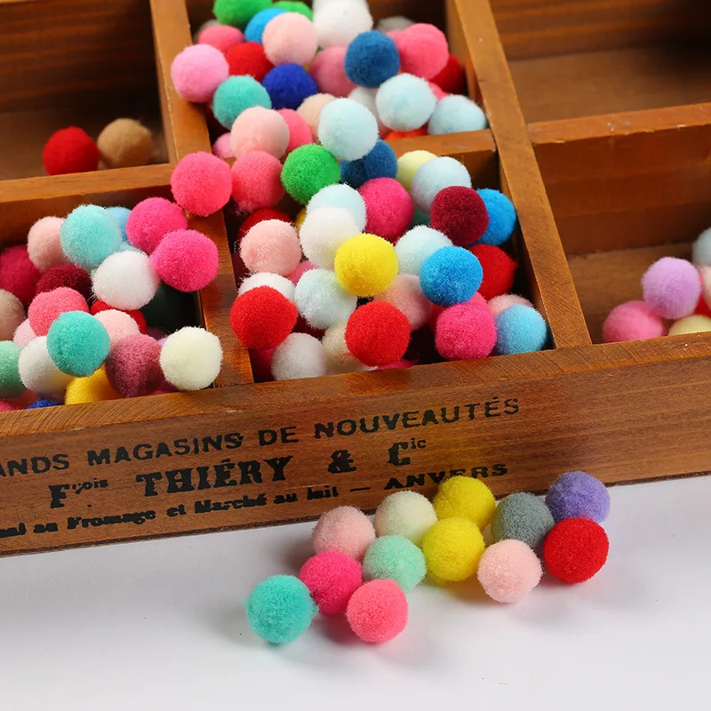 100 шт. 10 мм Мини пушистые мягкие помпоны ручной работы детские игрушки свадебный