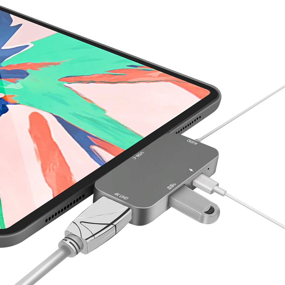 Концентратор USB Type C для IPad Pro адаптер с HDMI 4K аудио 3 5 мм 0 2018 iPad Samsung Galaxy S9 Plus 8/8 Note