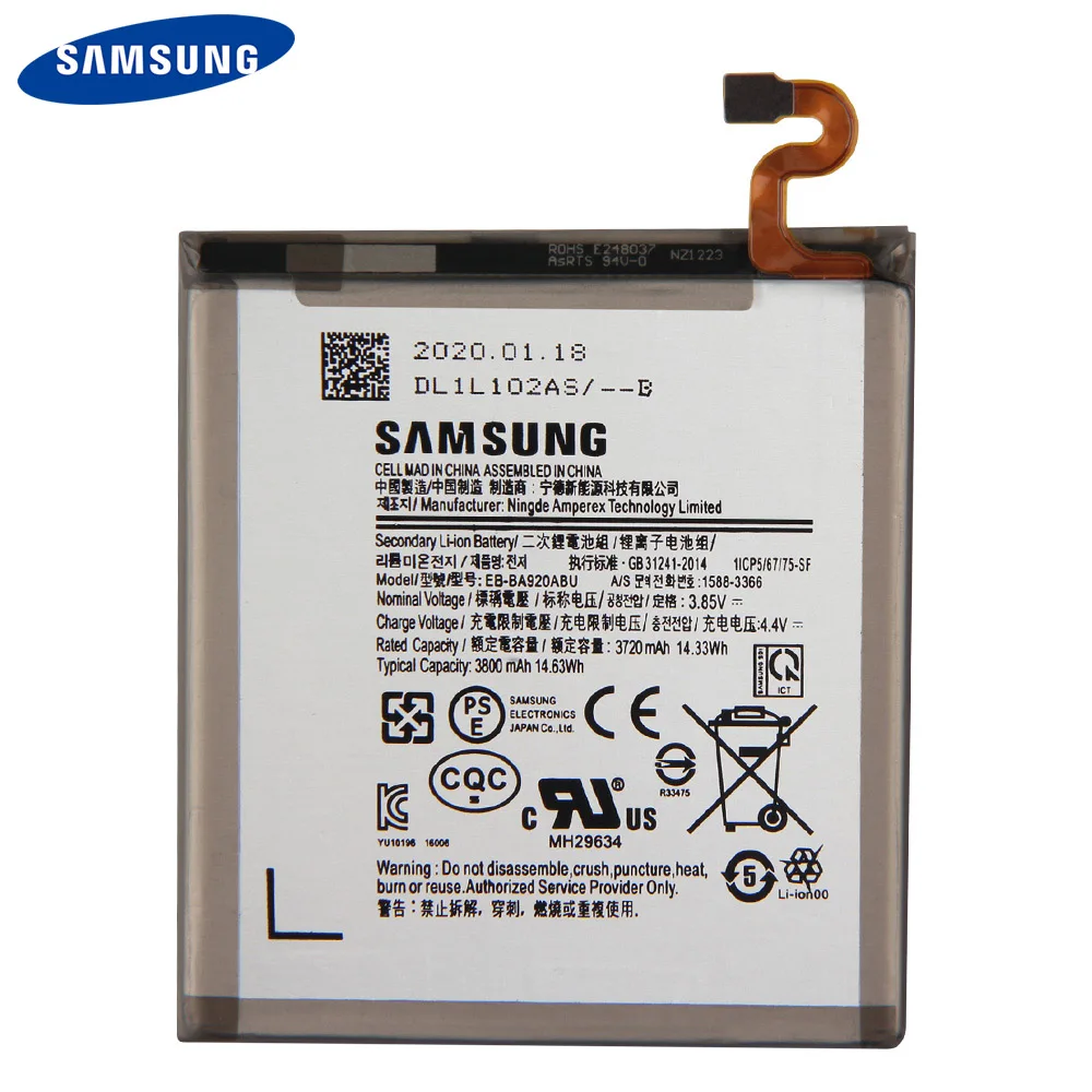 Оригинальная Аккумуляторная батарея для Samsung Galaxy A9s A9200 2018 версия A9 A920F сменная
