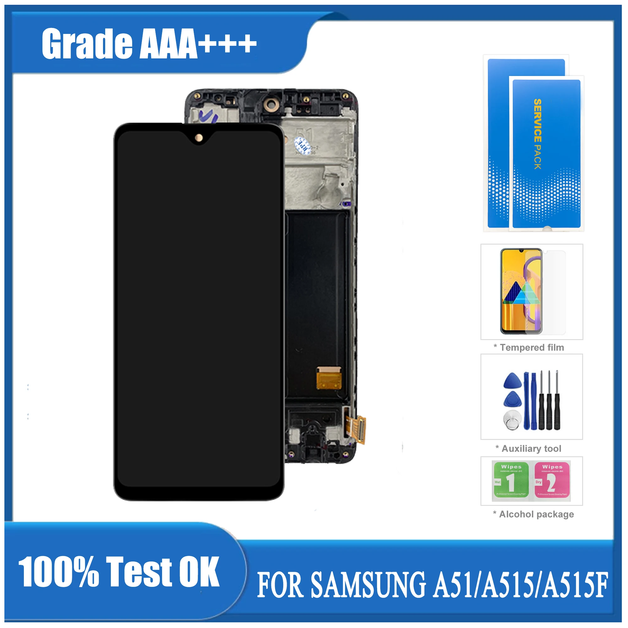 

Super AMOLED для Samsung Galaxy A51, Дисплей LCD SM-A515FN/DS A515F/DS, сенсорный дигитайзер для Samsung A515