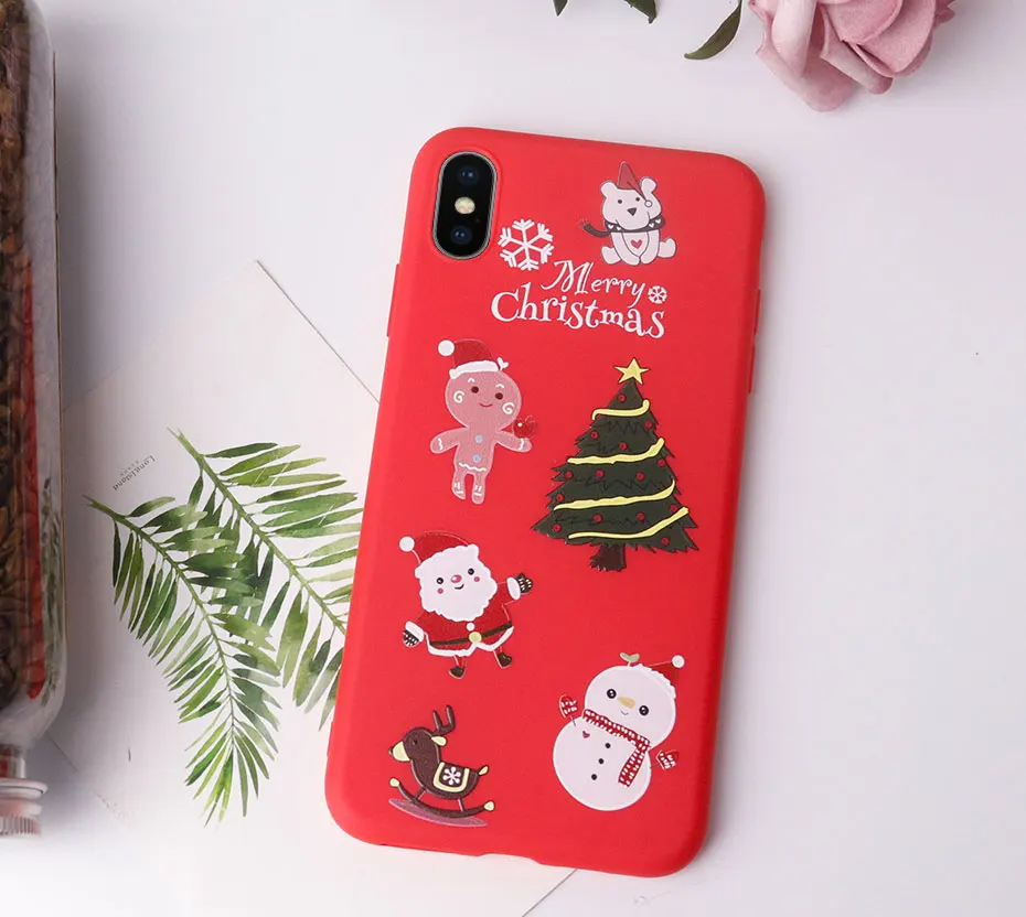 ZNP силиконовый чехол для iphone 11 Pro 6 6s 7 8 Plus чехол для телефона Санта Клаус Рождество для iphone X XS Max XR 11 ТПУ мягкий чехол