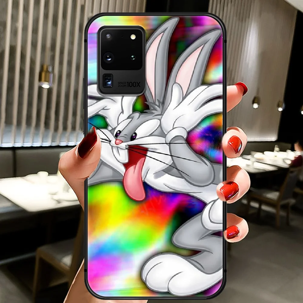 

Cute Bugs Bunny Rabbit Phone Case Cover Hull For Samsung Galaxy S 6 7 8 9 10 e 20 Edge Uitra Note 8 9 10 Plus black Back Luxury