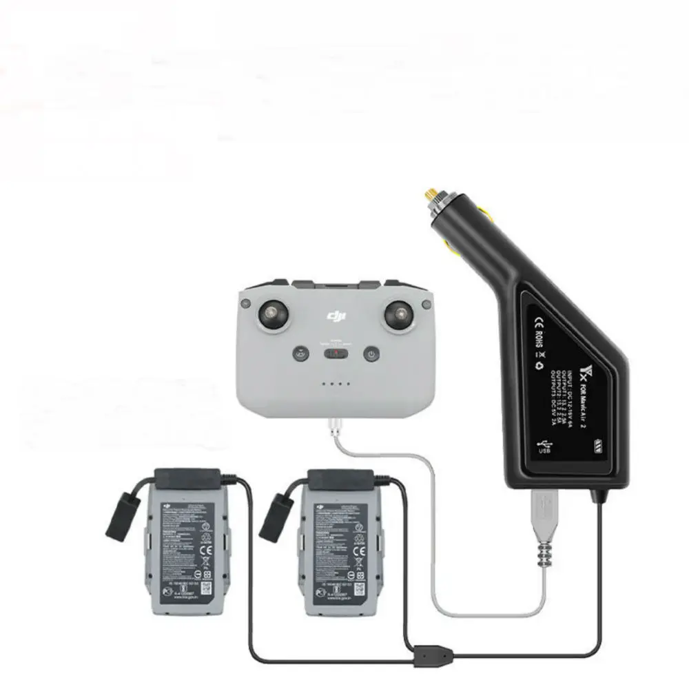 

Автомобильное зарядное устройство 3 в 1 для DJI Mavic Mini, более удобное устройство для быстрой зарядки, около 100 минут для одновременной зарядки 2 ...