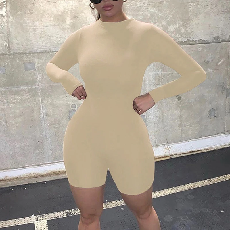 

Women Sexy Jumpsuit Long Sleeve Bodycon Solid Color Sport Jumpsuits For Women 2020 Autumn Streetwear
