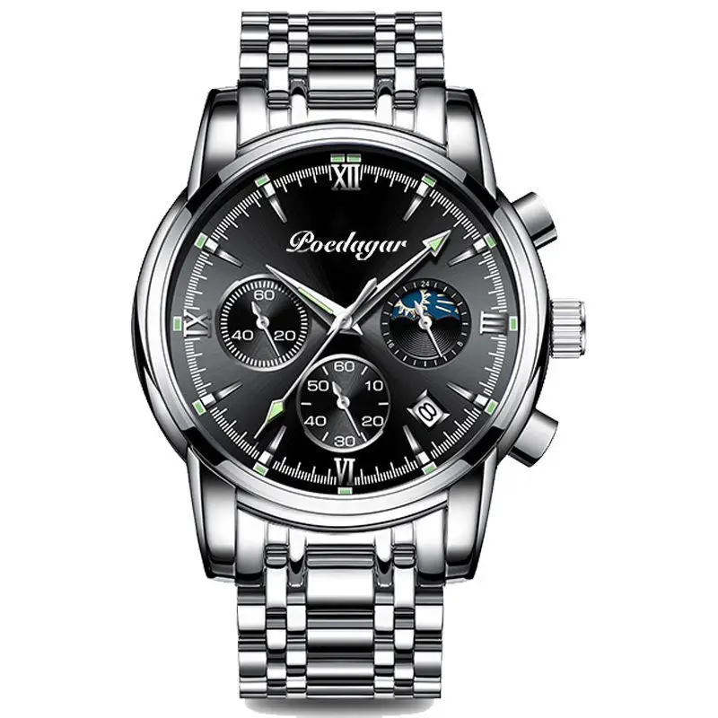 

New waterproof luminous multifunctional men's watch male students Korean fashion foreign trade hot style quartz watch