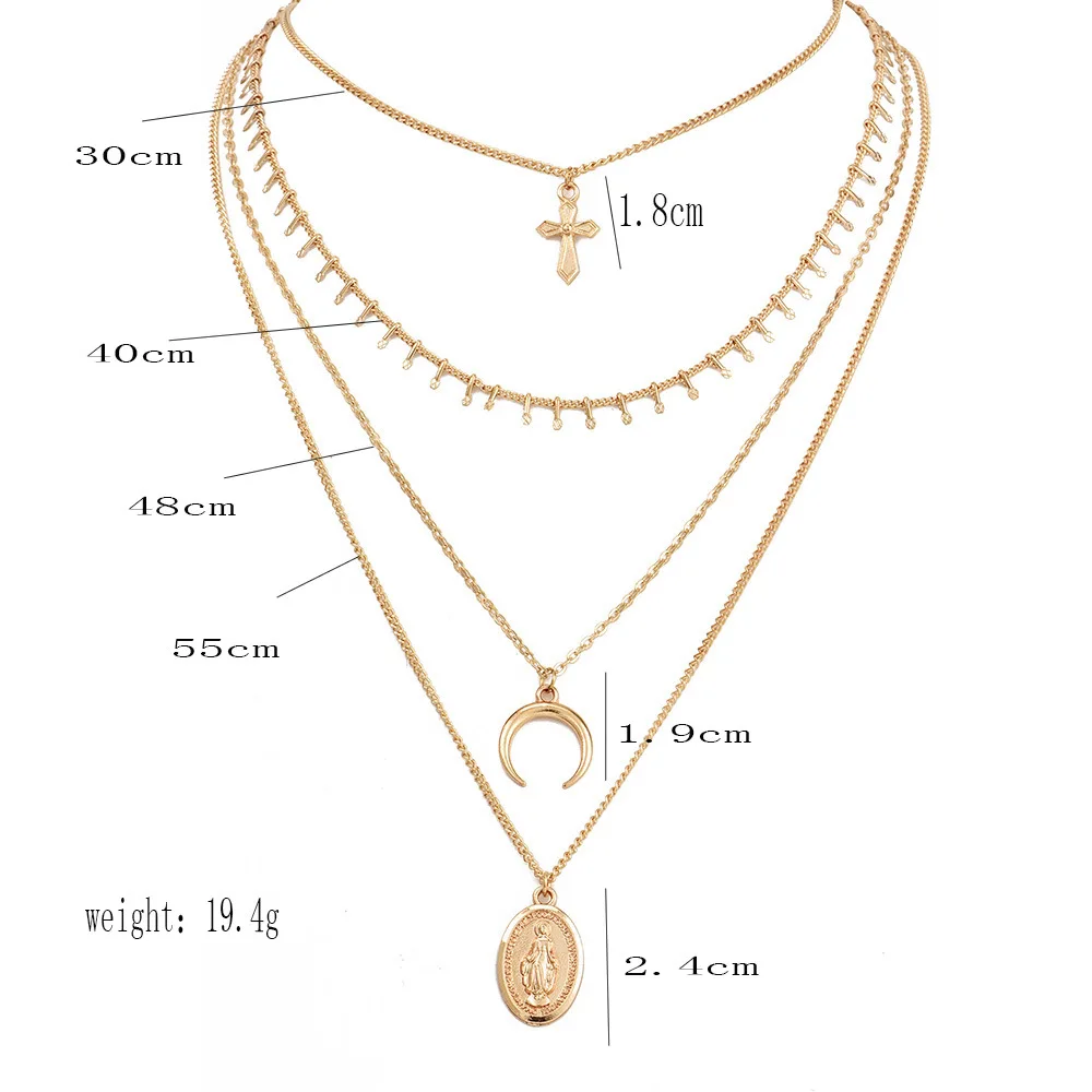 Mother of God Колье и подвески многослойное ожерелье религия удлиненные чокеры