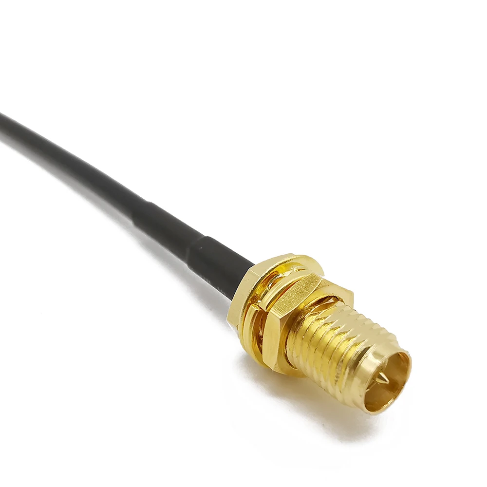 Коннектор RP SMA Мама к штекеру CRC9 папа Прямоугольный коаксиальный кабель RG174 с