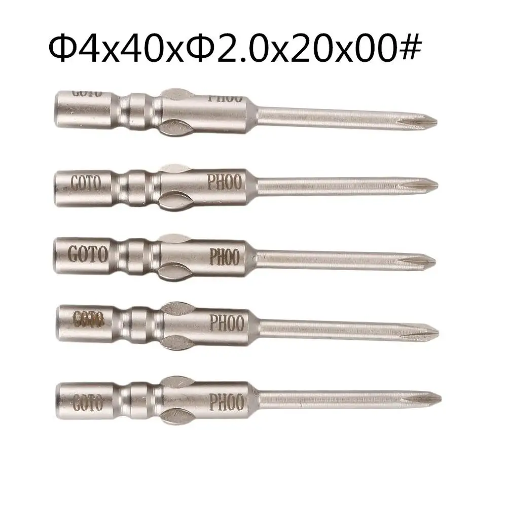 Коричневый 5Pcs S2 Steel Magnetic Precision Philips Screwdriver Bits Set Cross Tip Hex Screwdriver Screw Hand Repair Opening Tools - Цвет: Коричневый