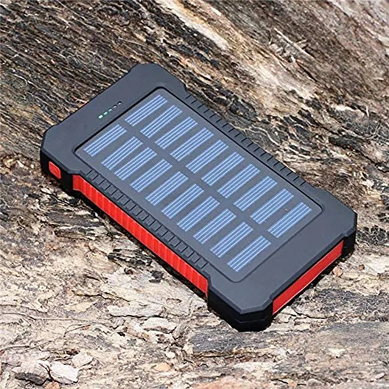 

Solar Charger 2000MAh, Fast Charging Solar Battery Portable Mobile Charger with 2 USB Ports