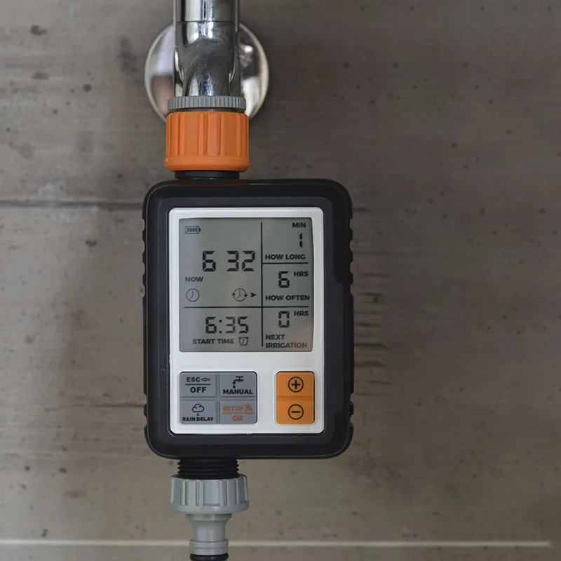 Автоматический таймер полива воды контроллер с ЖК экраном для садового