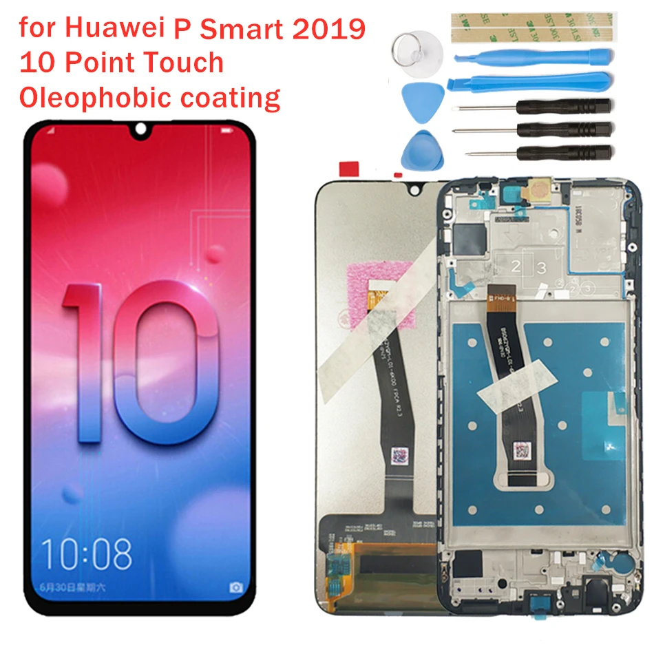 ЖК-дисплей для huawei P Smart, ЖК-дисплей, сенсорный дигитайзер, сборка P Smart, ЖК-дисплей, 10 сенсорных запасных частей