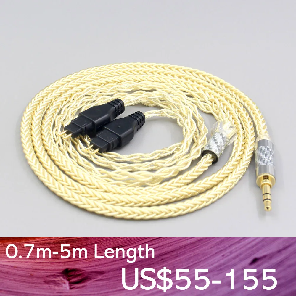 LN007607 8 Core Gold Plate + Palladium Silver OCC Alloy Cable For Sennheiser HD580 HD600 HD650 HDxxx HD660S HD58x HD6xx Earphone enlarge