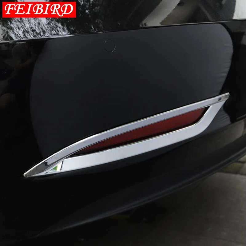Аксессуары подходят для Tesla Model 3 2018 2019 ABS хром внешний задний багажник