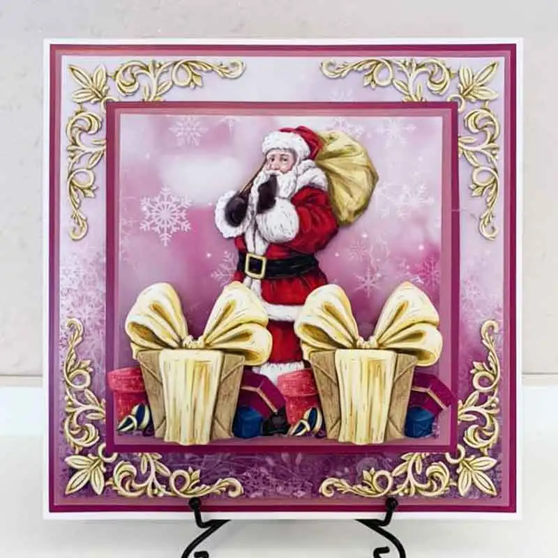 

Joy Of Giving Frame die Cutting Dies and Stamps Scrapbook Dariy Decoration Stencil Embossing Template Diy Make Albums Big