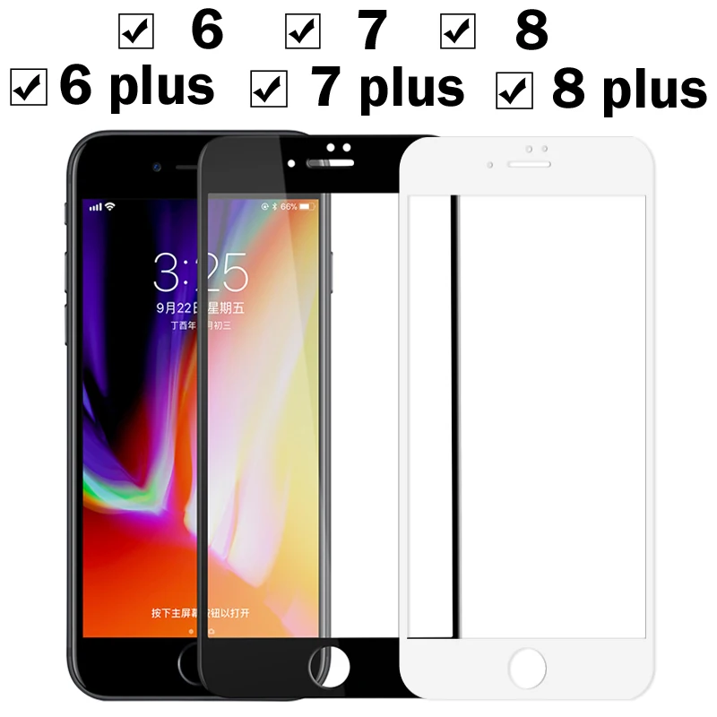 Защитное стекло для iphone 7 6 8 plus 6plus 6Splus 7plus закаленное стекло|Защитные стёкла и